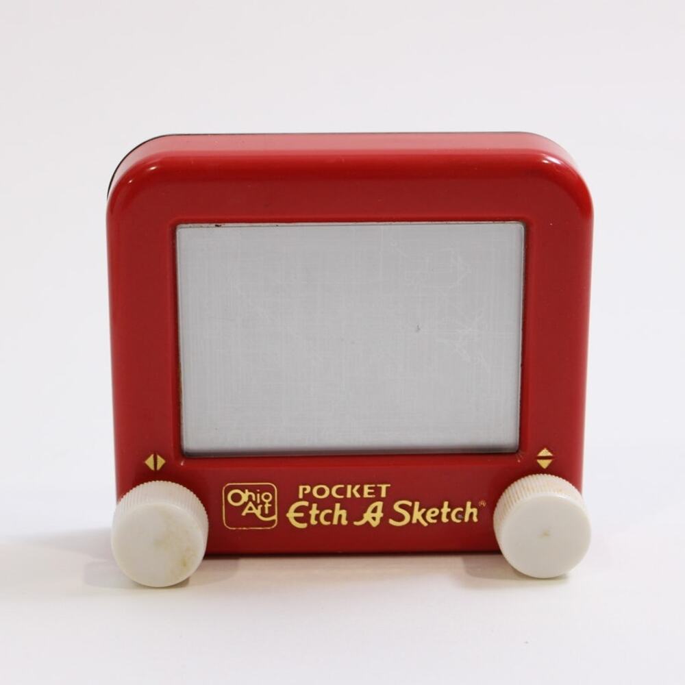 Ohio Art, Etch A Sketch, Drawing Toy, Pocket Size, Red Frame, ~ 250407-WH 341